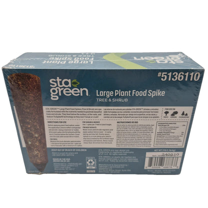 Sta-Green Large Plant Food Spike Trees & Shrubs Nutrition 12 Spikes 13-3-3 NKP