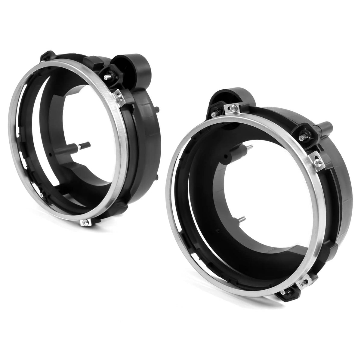 Solid Spare Left & Right Side Headlight Bulb Brackets Buckets For Jeep Wrangler 1997-2006