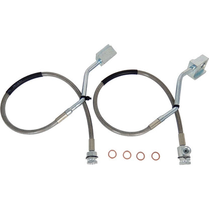 Solid Spare 2X Front Extended Brake Line 89310S Fit Ford Truck F150 4WD 1980-1996 Engine