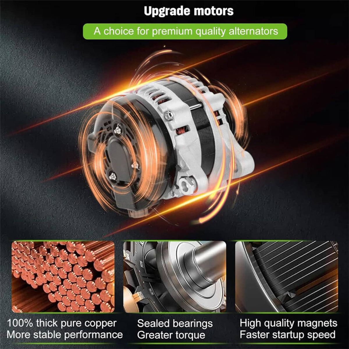 Solidspare Alternator For Toyota Corolla Matrix Scion xD Pontiac Vibe 2009-2013 1.8L 11385