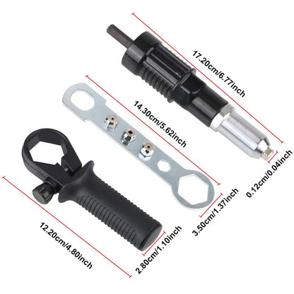 Solid Spare Professional Electric Rivet Nut Gun Adaptor Insert Cordless Power Drill Tool US