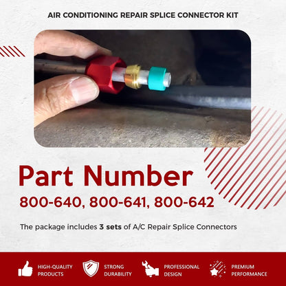 Solidspare 800-640 800-641 800-642 Aluminum Line Splice AC Repair Kit 5/8'', 3/8'', 1/2''