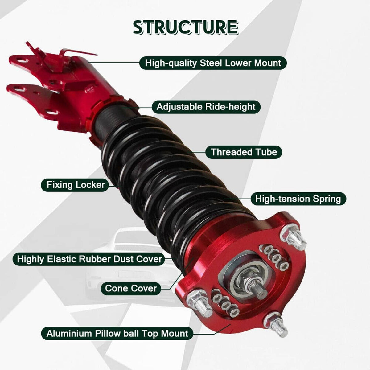 Solidspare Coilovers Suspension Kits Adjustable Height Struts Shocks For 06-11 Honda Civic