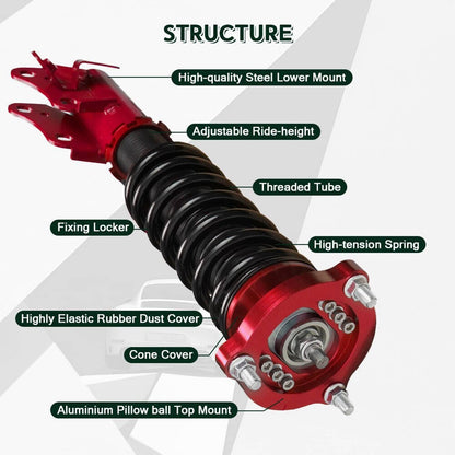 Solidspare Coilovers Suspension Kits Adjustable Height Struts Shocks For 06-11 Honda Civic