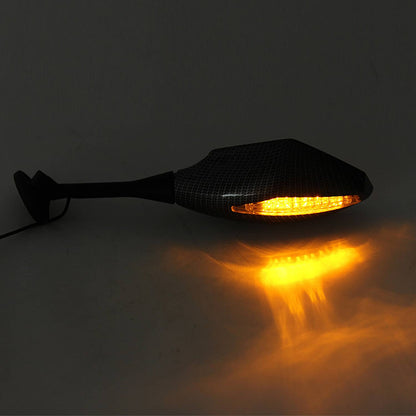 Solidspare LED Turn Signal Integrated Rear View Mirrors For Suzuki Katana GSXR 600 750 1000