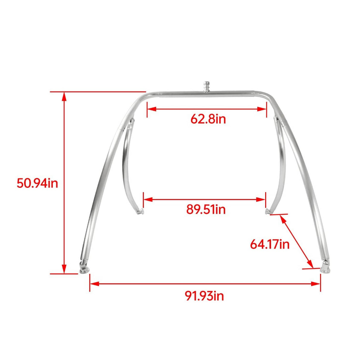 Solidspare Wakeboard Tower durable 2.25" Aluminum Tubing Fits most Boats From 62"-103" Wide