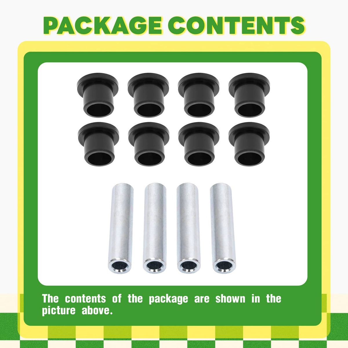 Solidspare G&E Golf Cart Rear Leaf Spring Sleeves Bushings For Club Car Precedent 2004-Up