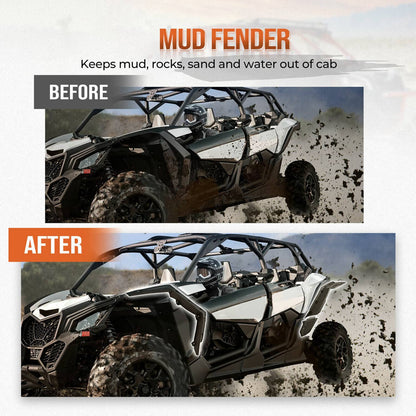 Solidspare Front and Rear Fender Flares For Can Am Maverick X3 MAX Turbo R RR 2017 - 2023