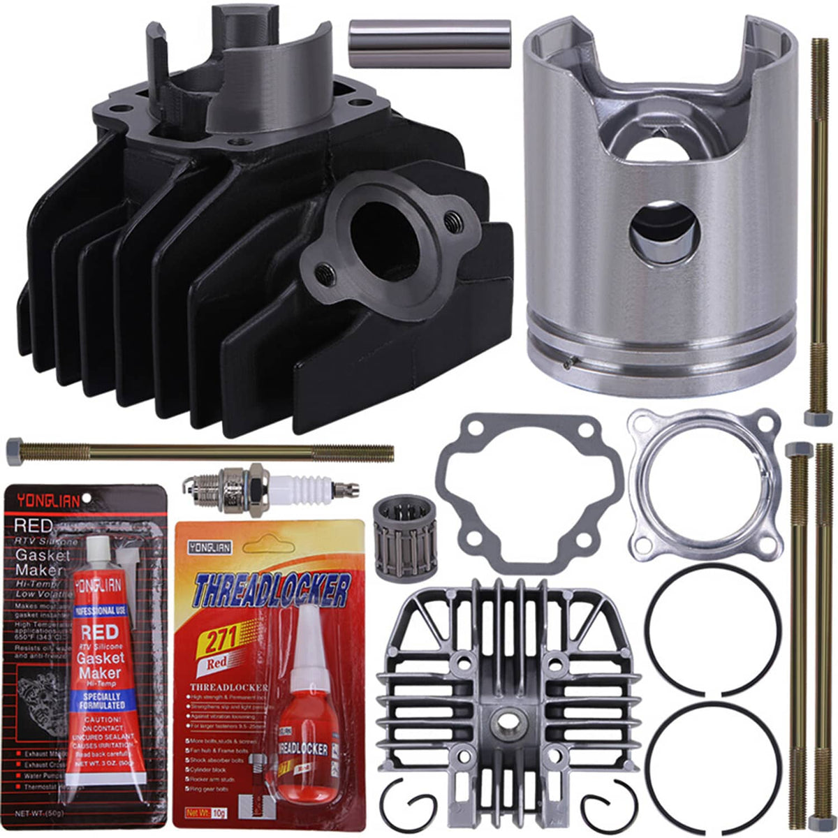 Solidspare For Yamaha PW80 47mm Cylinder Piston Head Gasket Top End Rebuild Kit 1983-2006