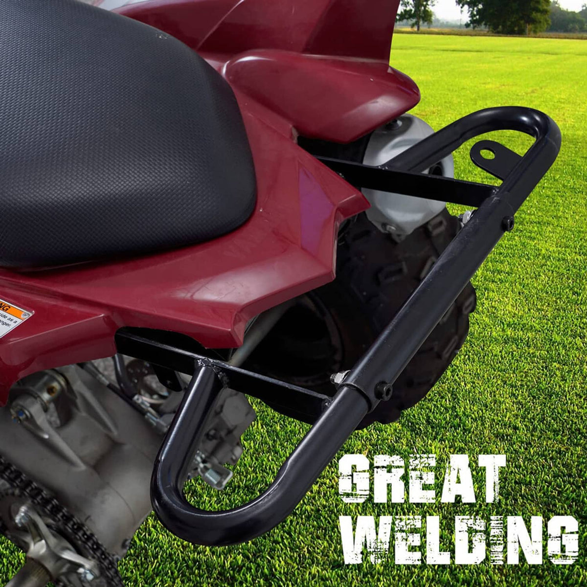 Solidspare Wide Aluminum Rear Wide Grab Bar Bumper Fit For 2009-2024 Yamaha Raptor 700R