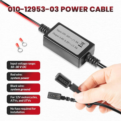 Solidspare 010-12953-03 Motorcycle Power Cable for Garmin Tread and zūmo XT Navigators 5.5"