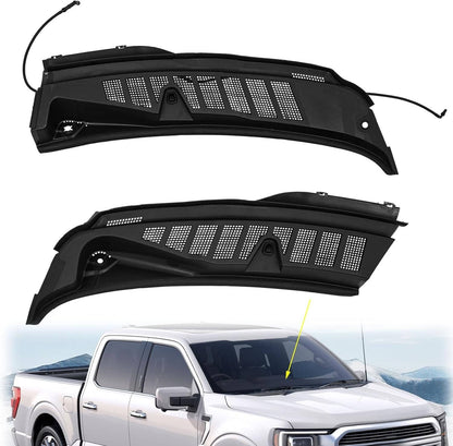 Solidspare For 2021-2025 Ford F150 Windshield Wiper Cowl Grille Screen Cover Left & Right