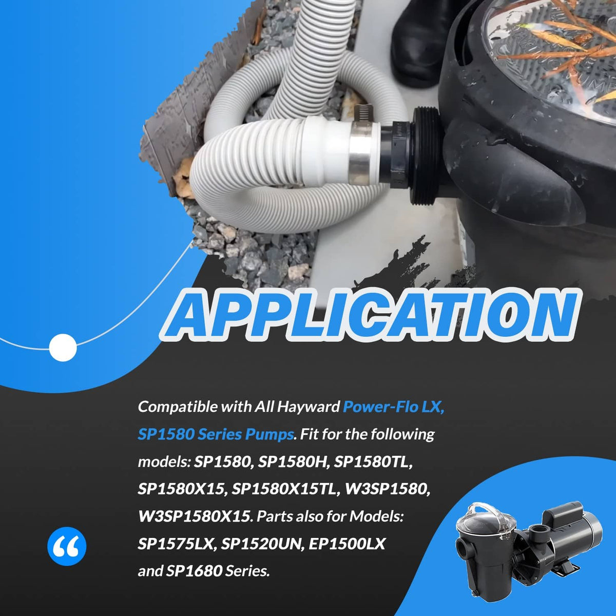 Solidspare Replace for Hayward SP1580 Pump Seal Kit Fit for Hayward Power-Flo LX, SP1580