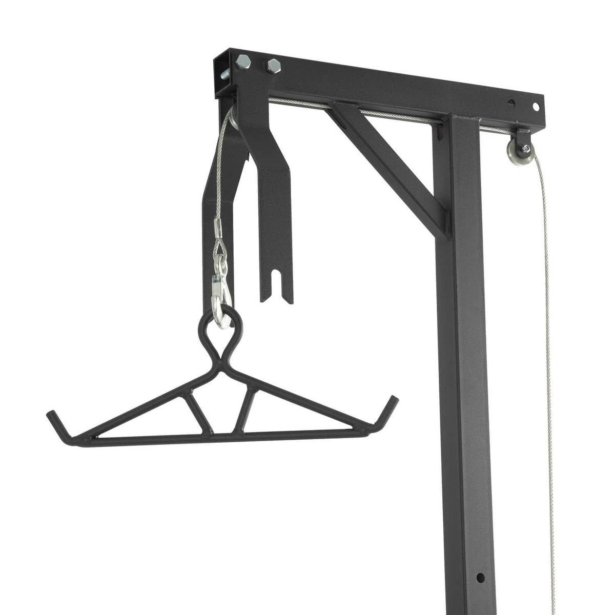 Solid Spare 400lbs 360° Swivel Hitch Mount Deer Hanger Game Hoist w/ Lifting System Platform