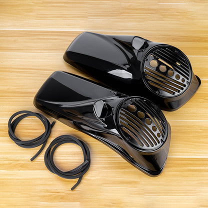 Solidspare ABS 8" Speaker Lids with Tweeter Port for HarleyTouring Models 2014-2023 New