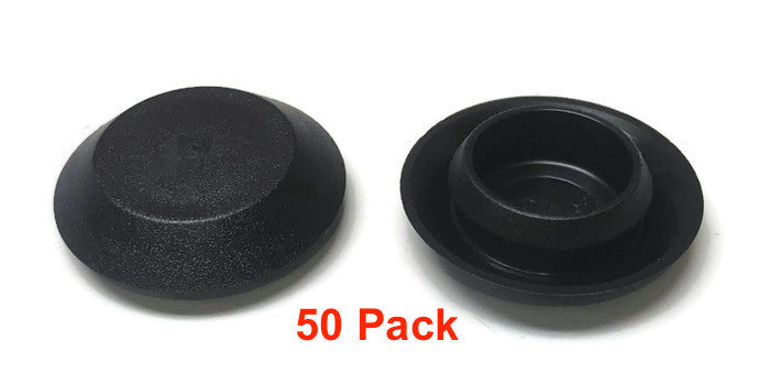 50 9/16" Inch Black Plastic FLUSH MOUNT HOLE PLUG - Sheet Metal Auto Body Panel