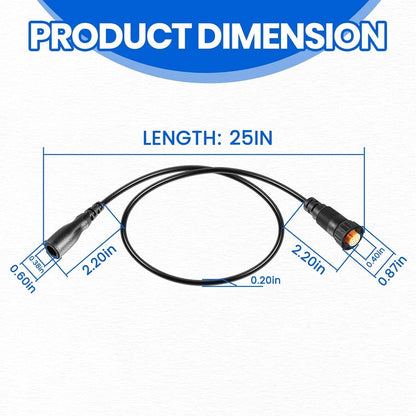 Solidspare for Garmin 010-12718-00 Sounder Adapter Cable, 4- to 12-Pin, for Garmin echoMAP