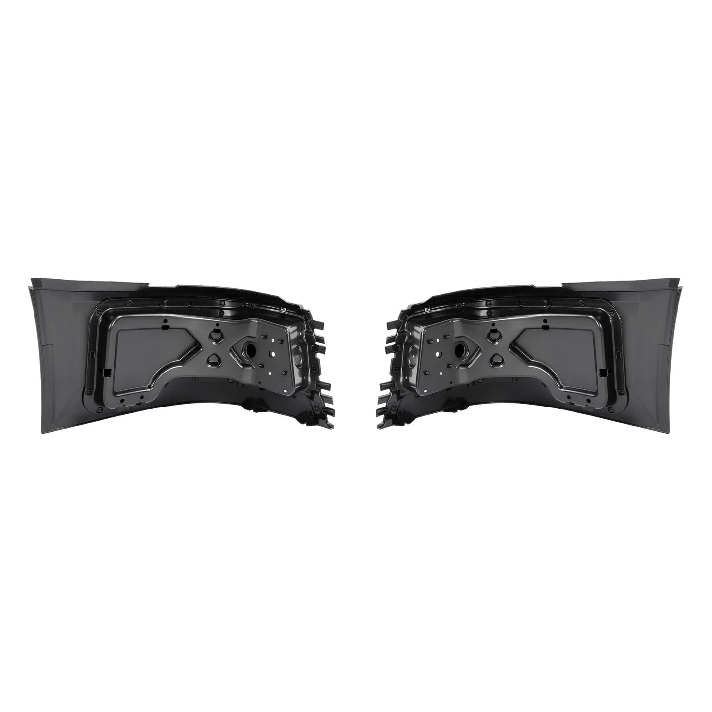 LH+RH Front Bumper End Cap Extension Corner W/Fog Light Hole For Volvo VNL 04-18