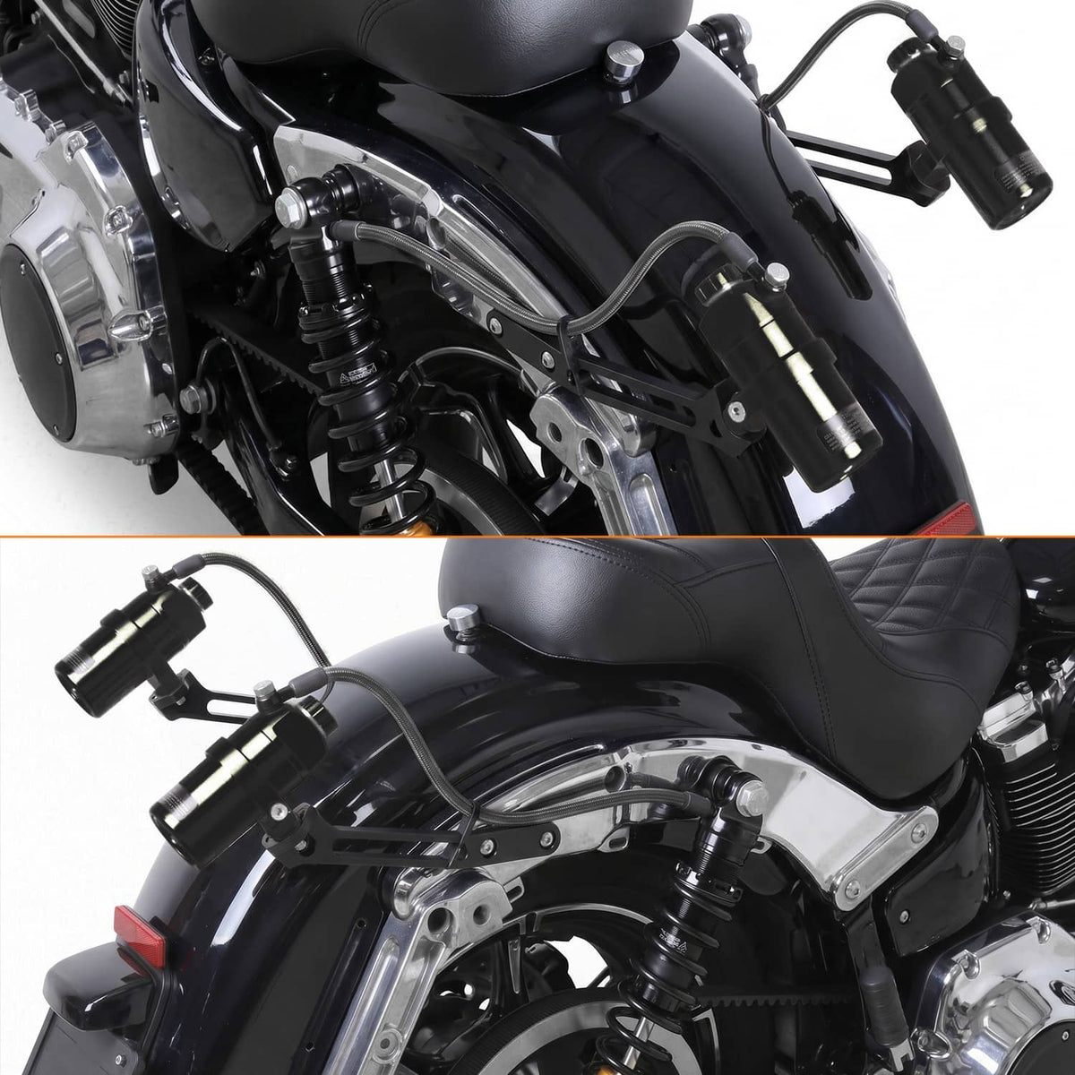 Solidspare Upgraded 13" Remote Reservoir Rear Suspensions Shocks For Harley Touring 14-25