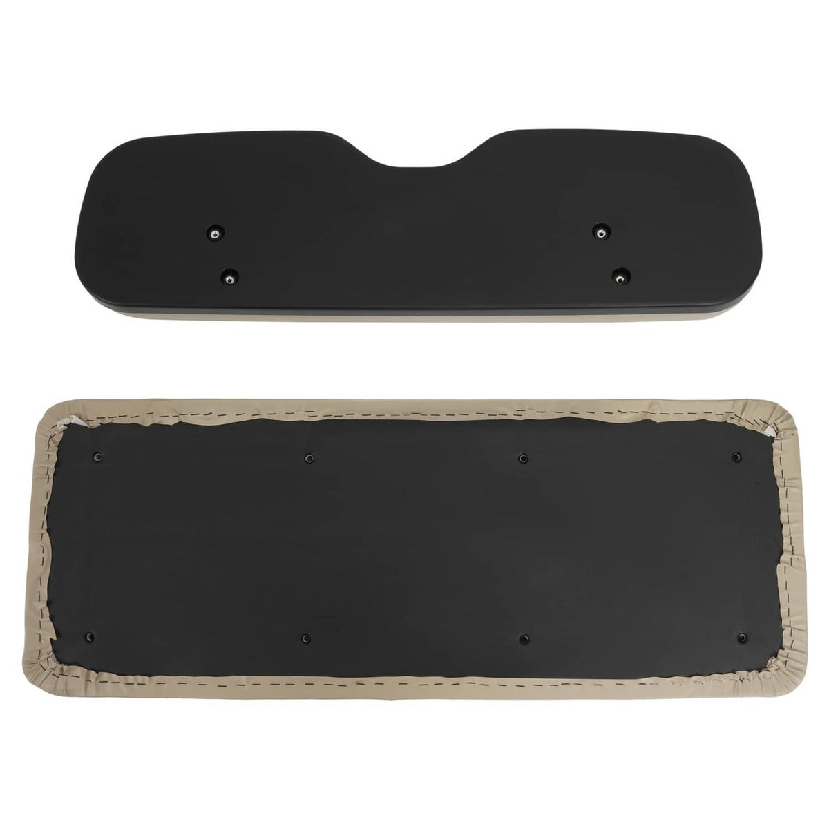 Solidspare Rear Tan Golf Cart Seat Bottom Back Cushion For EZGO TXT,RXV,ST,ST Sport,Valor