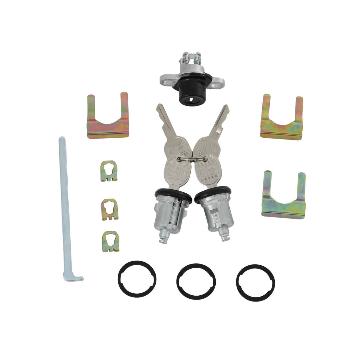 Solidspare Black Doors & Hatch Lock Cylinder Set PY472 For 1993-2002 Camaro Firebird