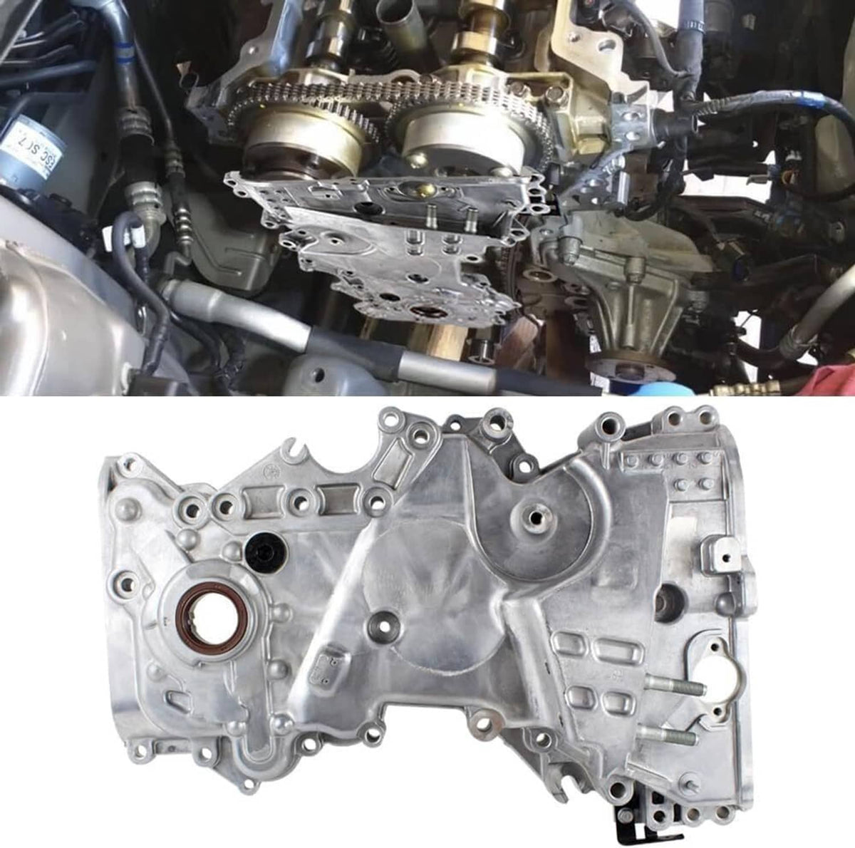 Solidspare Timing Cover Engine Oil Pump 213502E740 for 17-20 Hyundai Elantra Kia Forte 2.0L