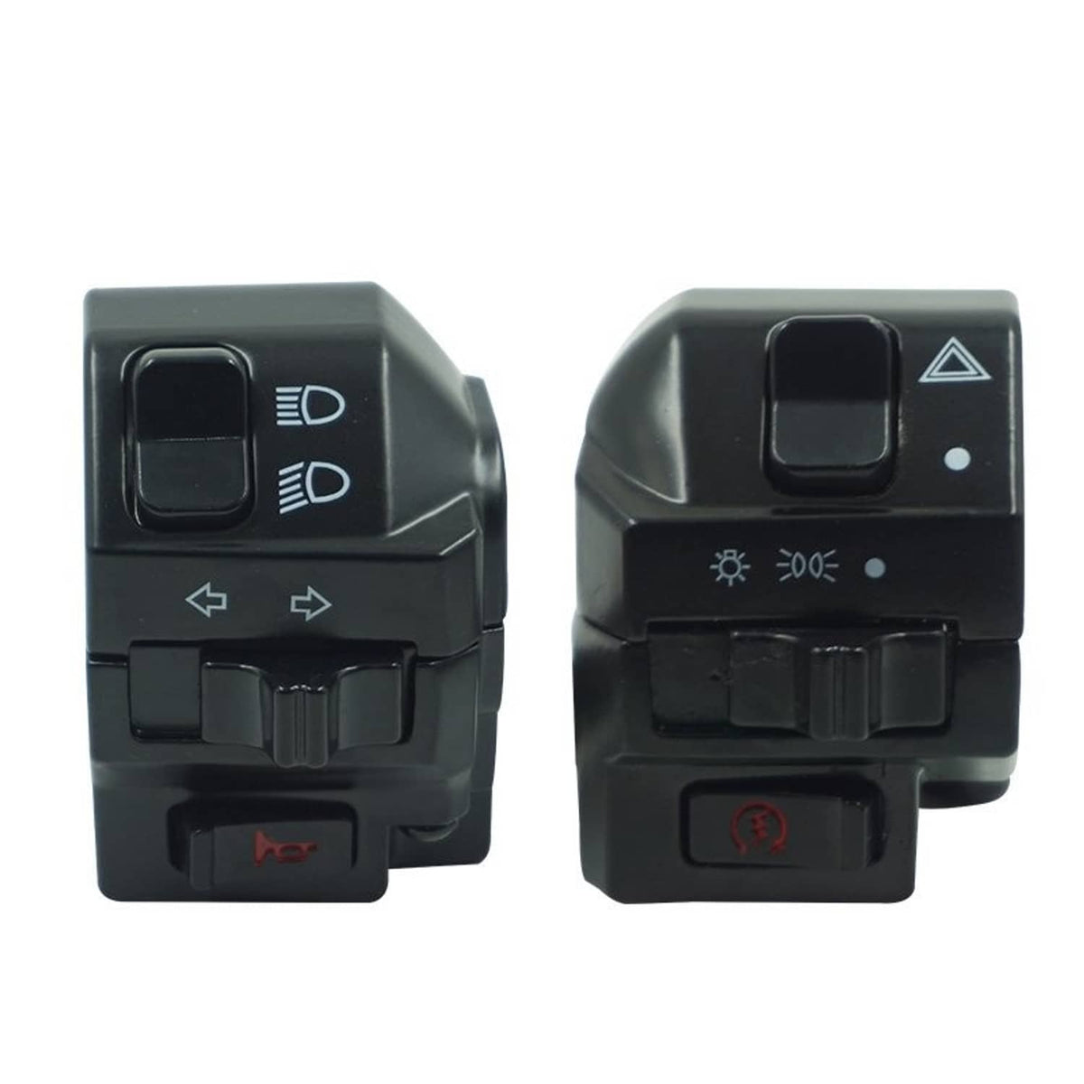 Solidspare Aluminum 7/8" 22MM Handlebar  Horn Turn Signal Headlight Control Buttons switch