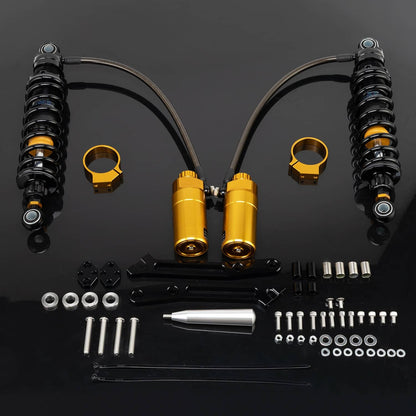 Solidspare For Harley Road Glide Road King Street Glide 2014+ Remote Reservoir Rear Shocks