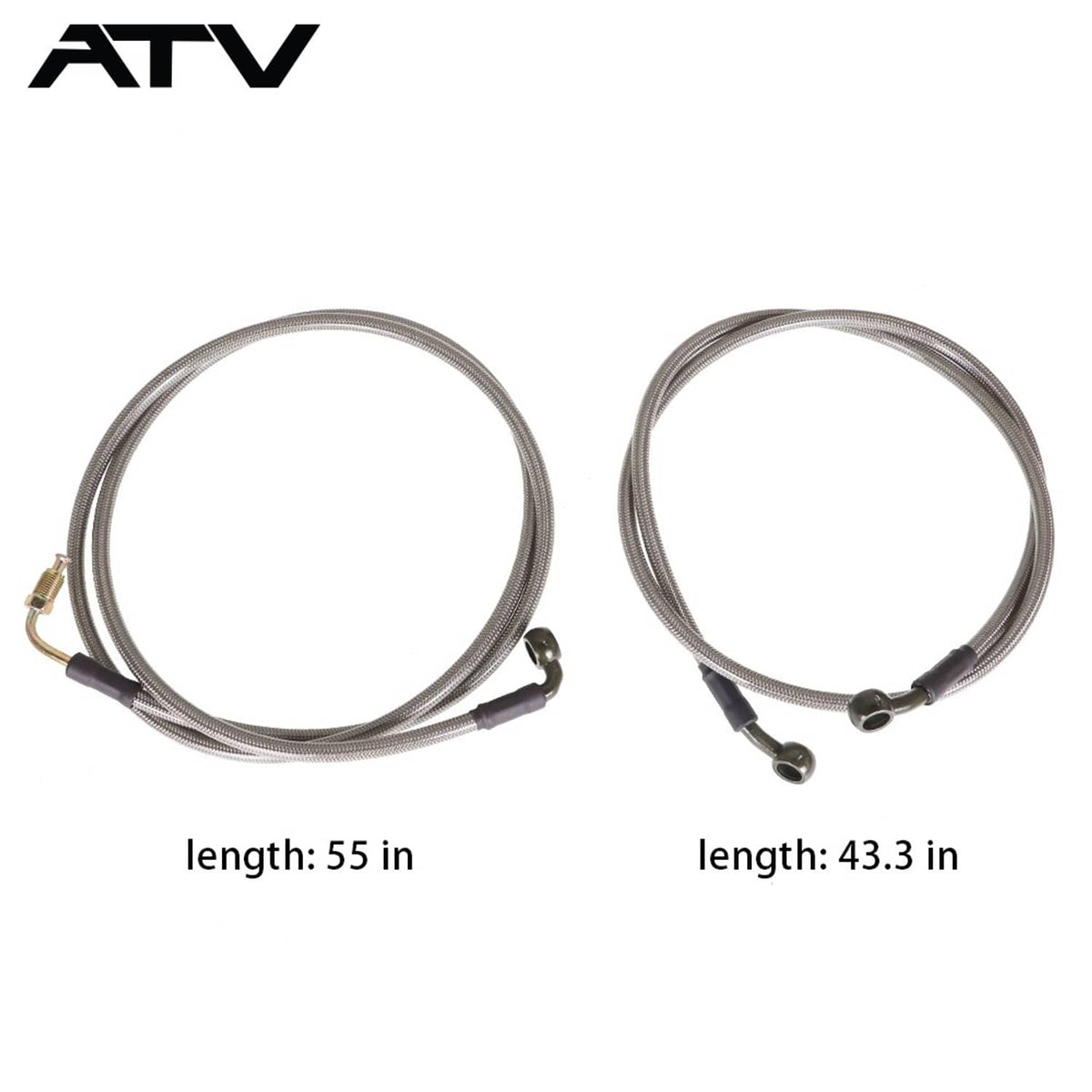Solidspare Extended Front & Rear Brake Lines Fit for Polaris RZR 800 S 4, RZR XP 900, 570