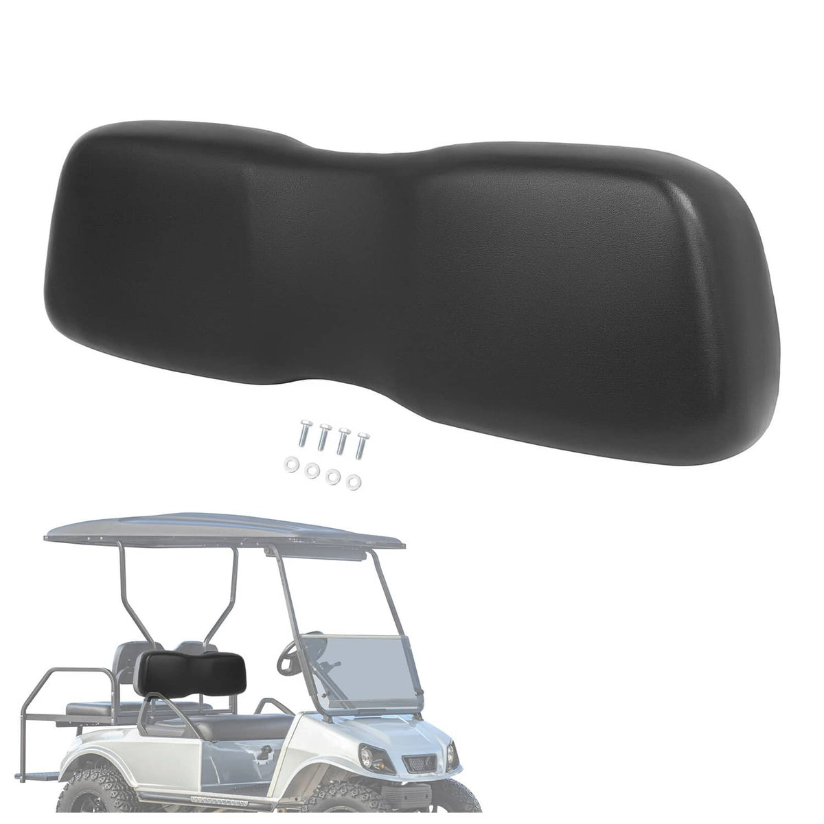 Solidspare Black Front Seat Lean Back Backrest Cushion For Club Car DS 2000.5-up Golf Cart