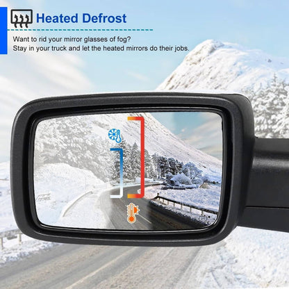 Solidspare New Mirror Sliver Cover Power Folding Signal Driver/Left Side For 13-18 Ram 1500