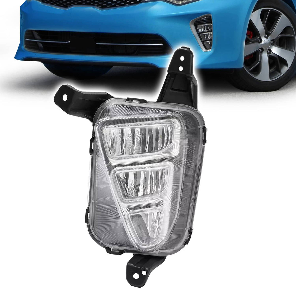 Solid Spare For Kia Optima 2016-2018 Front Left Driver Side LED Fog Light Lamp 92201D5000