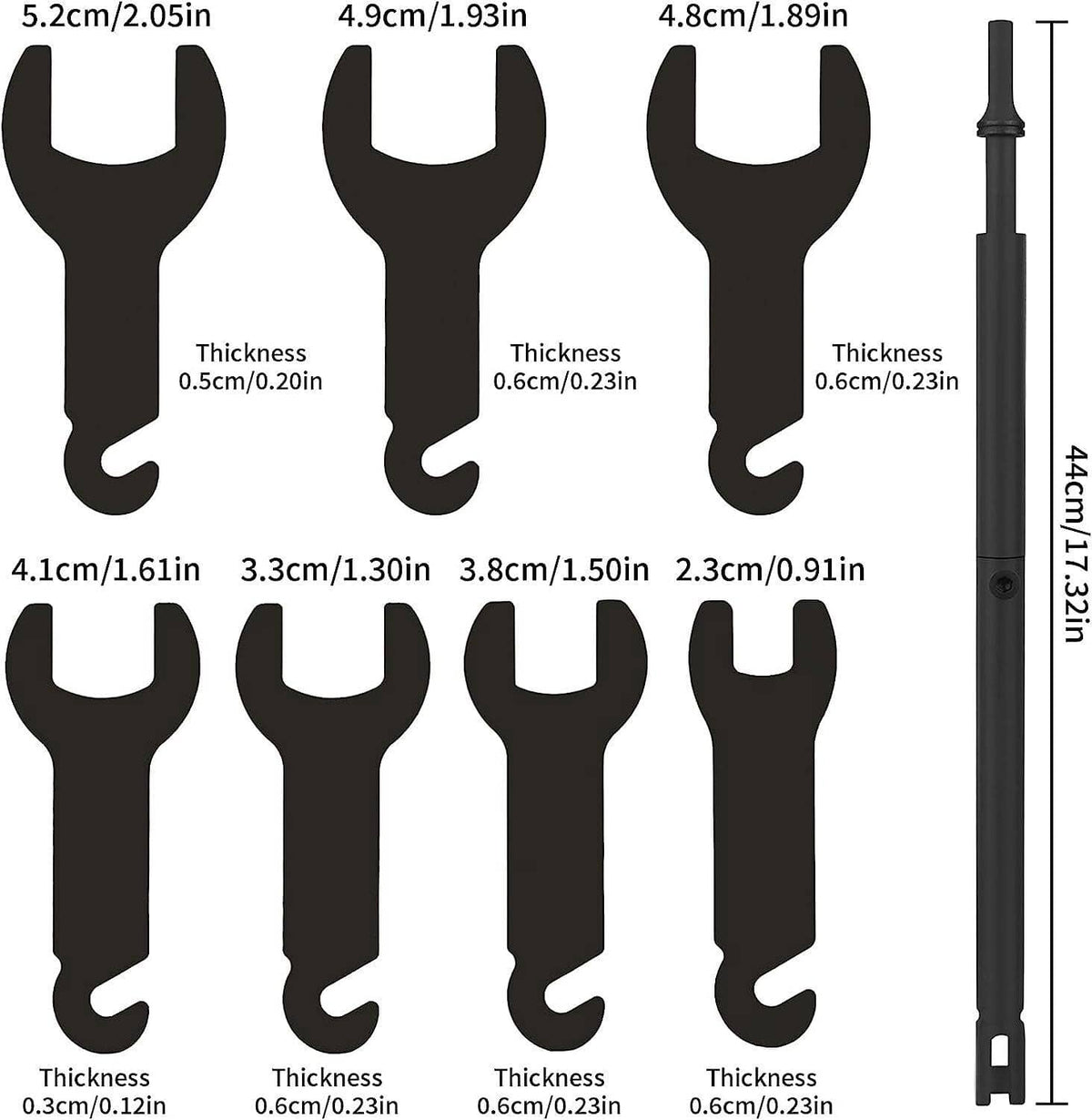 Solidspare New 43300 Pneumatic Fan Clutch Wrench Set Removal Tool for Ford/GM/Chrysler/Jeep