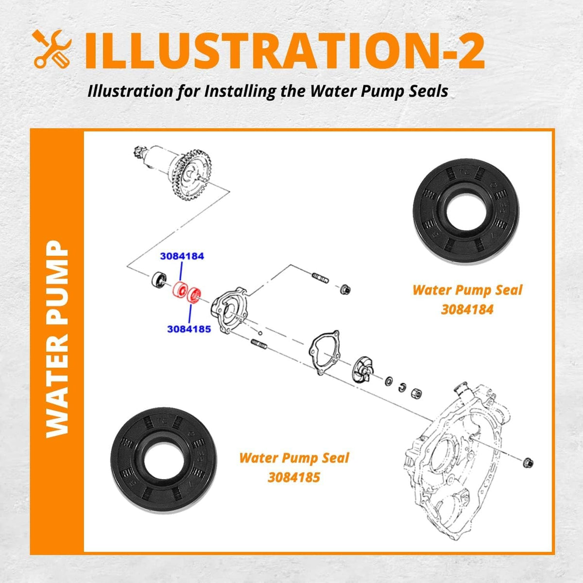Solidspare 182-2142 Engine Oil Seal Rebuild Kit 400 400L Fit for Polaris Sport 82114 822124