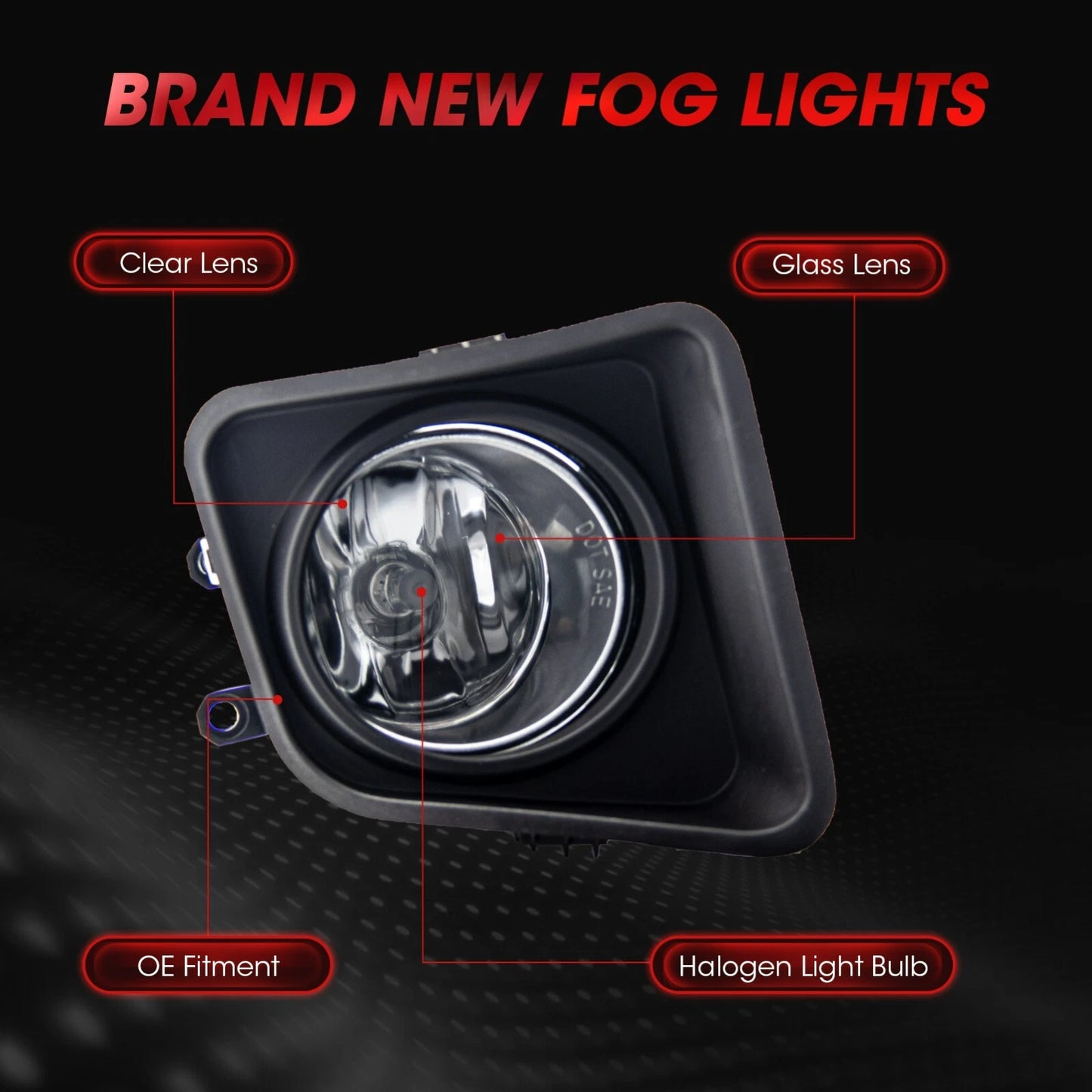 For 2014 2015-2021 Toyota Tundra Fog Lights Pair Front Bumper Driving Lamp