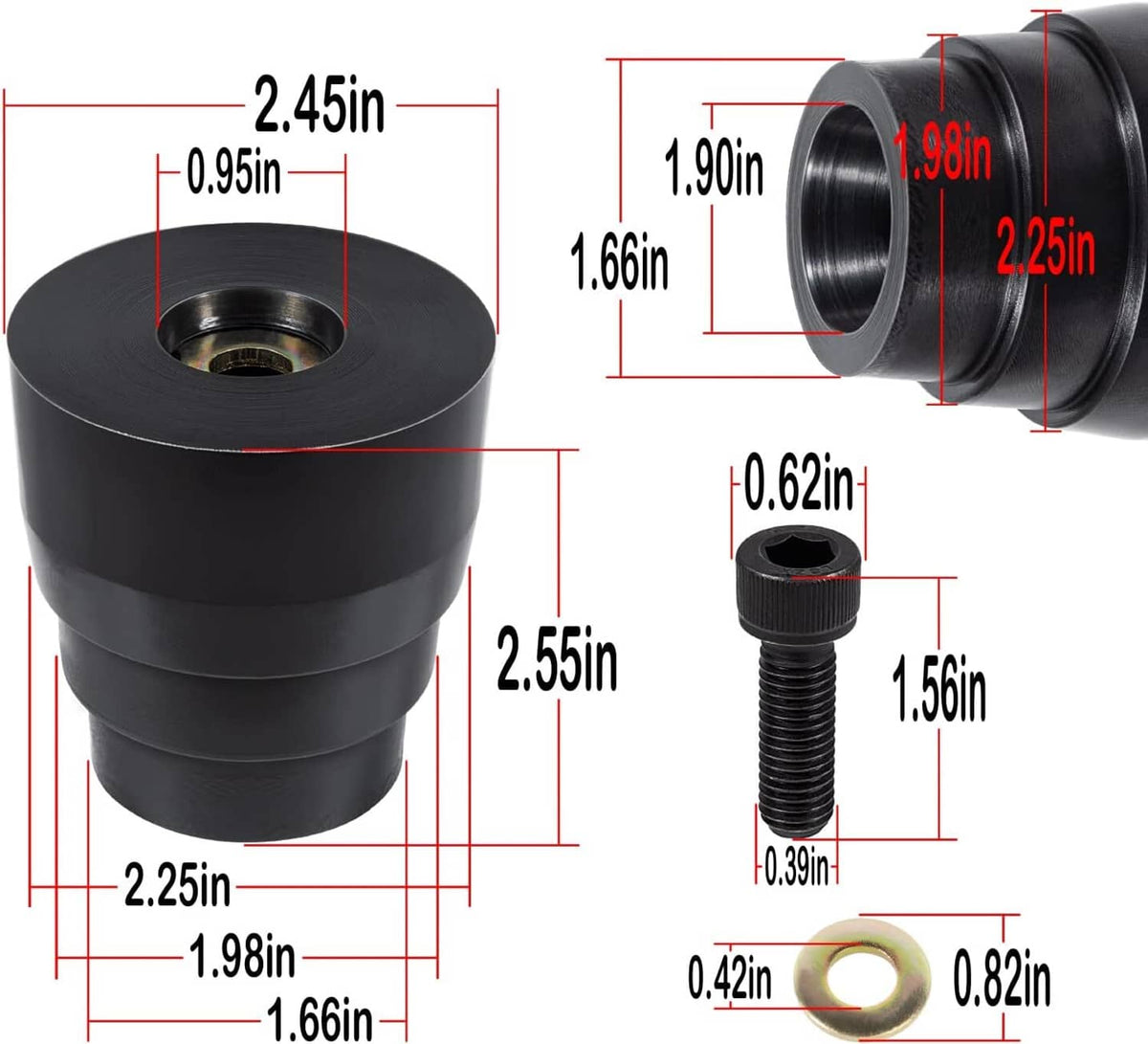 Solid Spare 8.9104G Rear Bump Stop Set (One Pair) for Toyota 4runner 1996-2009 2WD/4WD