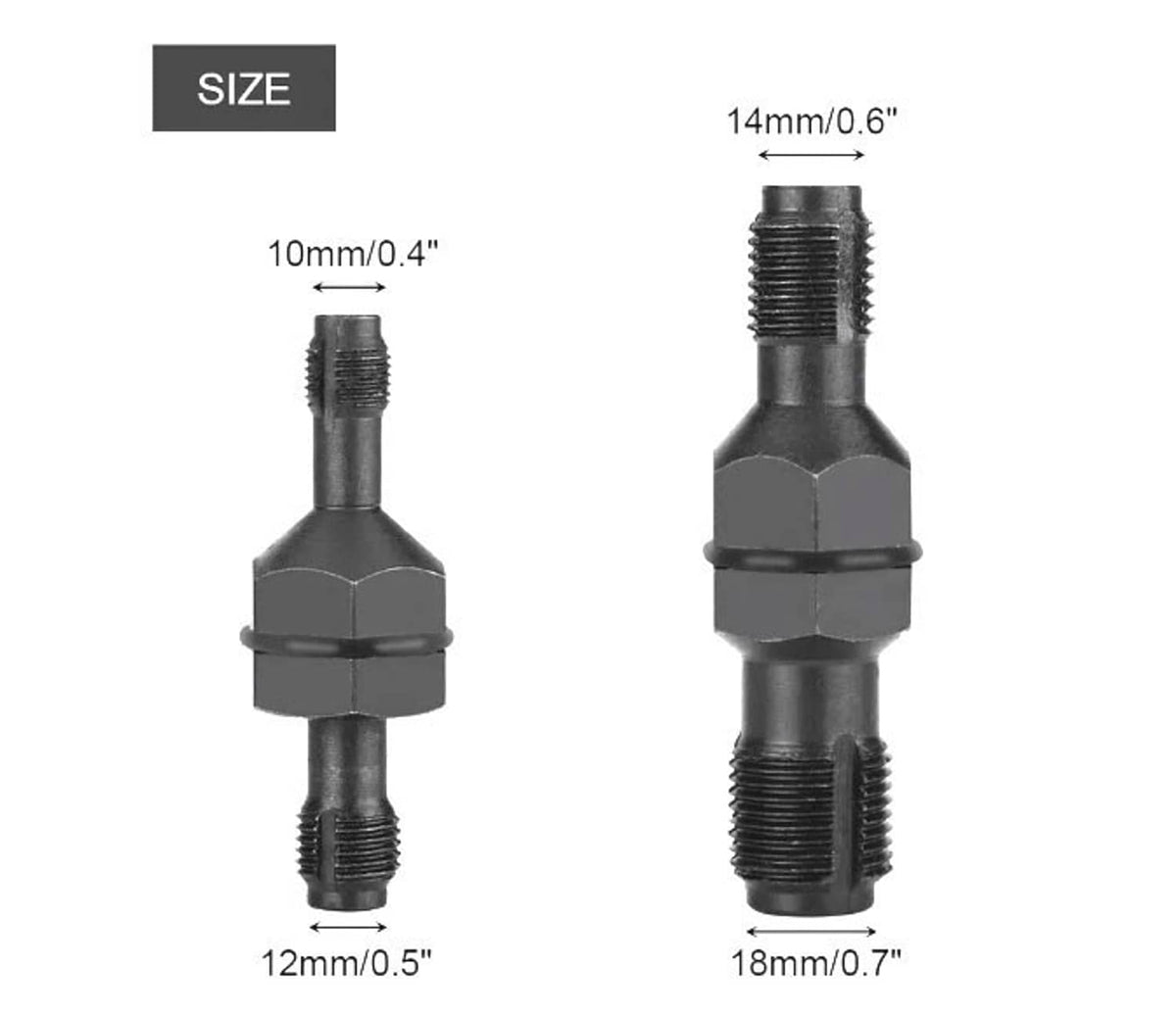 Solid Spare 2PCS Spark Plug Hole Thread Chaser 10 12 & 14 18mm Re-threader Tap Cleaning Tool