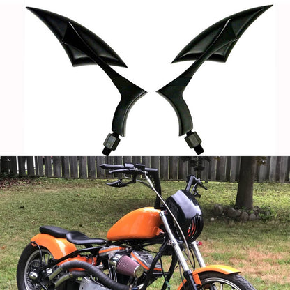Solidspare 8mm 10mm Black Rear View Mirrors For Harley Cruiser Chopper Bobber Motorcycle
