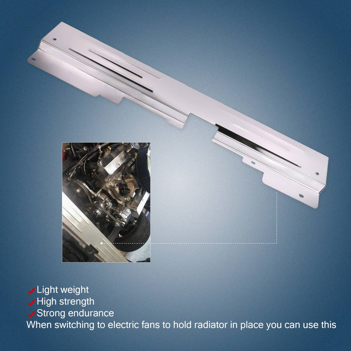 Solidspare Stainless Radiator Support For Chevrolet GMC Regal Monte Carlo 1978-1988 G-body