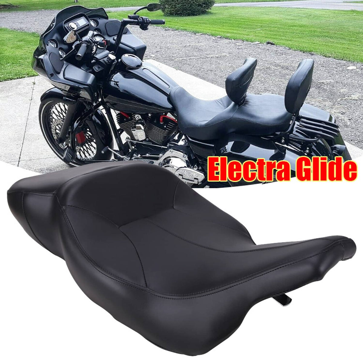 Solidspare Rider Passenger Seat 2up For Harley Touring Electra Glide FLHT 1997-2007
