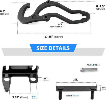 Solidspare 2PCS Ram Front Tow Hooks Heavy Duty for Dodge Ram 1500 2009-2019 68196982AA