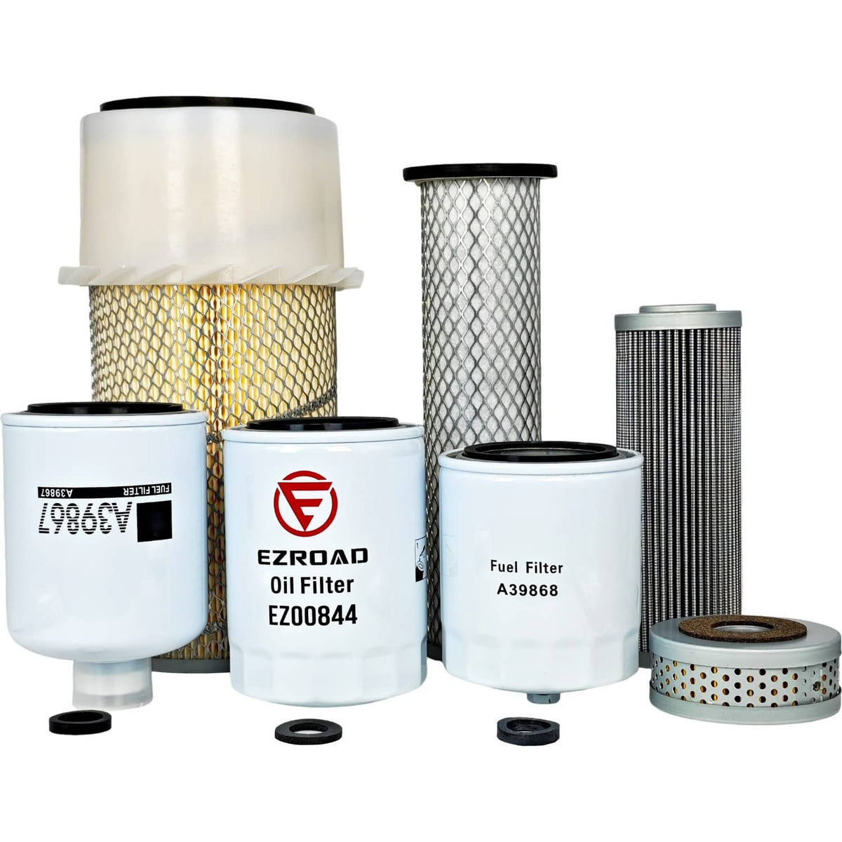 Solid Spare Maintenance Filter Kit for Case 580C w/ G207D Hyd Power Steering Spin On Fuel