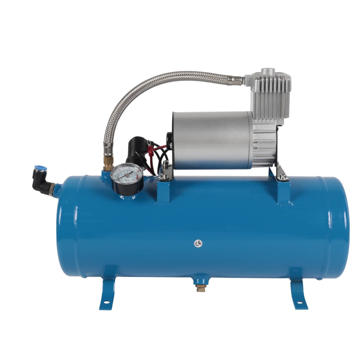 Solidspare 150PSI AIR COMPRESSOR WITH 6 LITER TANK DC 12V FOR TRAIN HORNS MOTORHOME TIRES