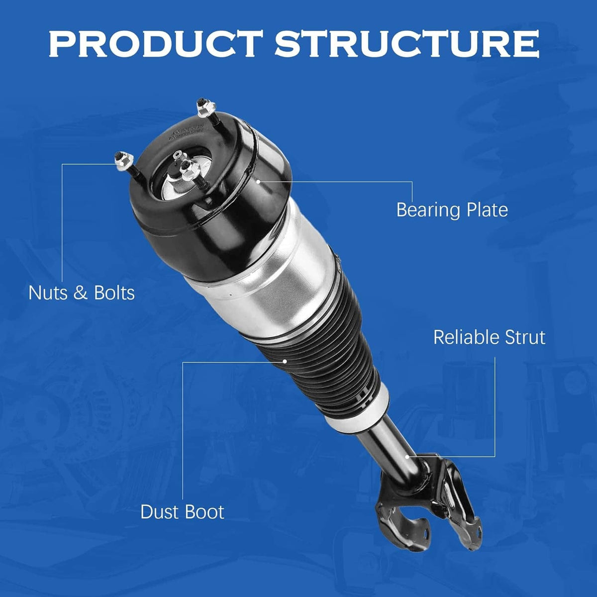 Solidspare Front Air Suspension Shock Struts w/ADS Set For Mercedes W166 X166 GL450 GLS550