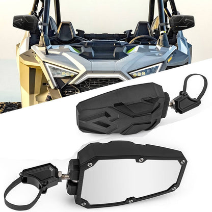 Solidspare UTV Side Mirrors Set For 1.5"-2" Polaris RZR,Can Am Maverick,Honda Pioneer SXS