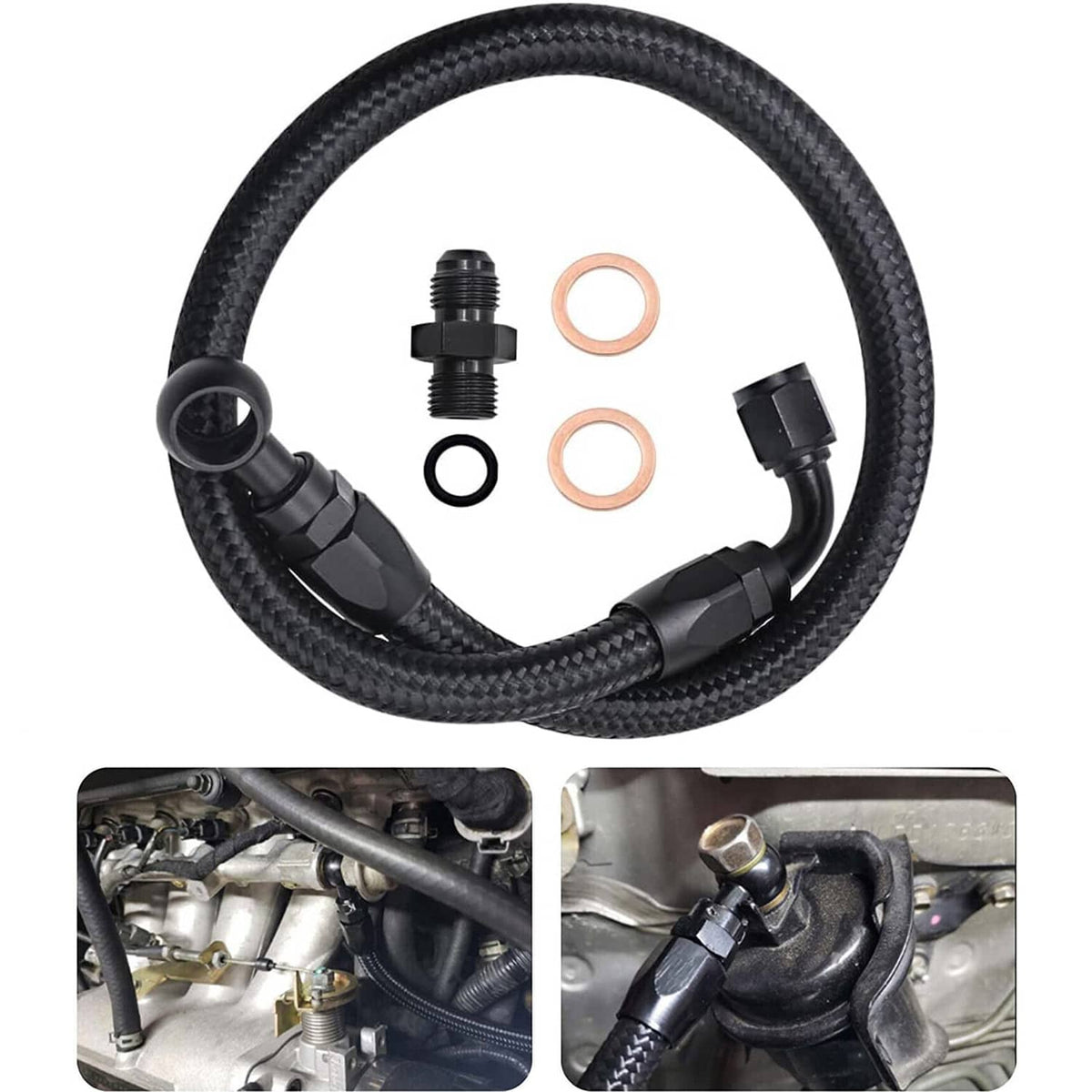 Solidspare Braided Fuel Line For Honda Civic Acura Integra D15 D16 B16B B16A B18C EG EK DC2