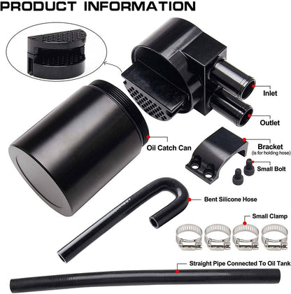Solidspare Reservior Oil Catch Can Tank For BMW N54 335i 135i E90 E92 E82 2006-2010 Black