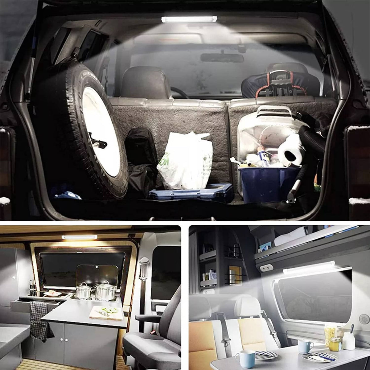 Solidspare 4Pcs 12V 108LED RV Ceiling Dome Light LED Interior Lighting for Trailer Camper