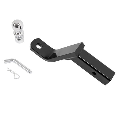 Solid Spare Trailer Hitch Ball Mount with 2" Ball & Pin Fits 2" Receiver 7500 lbs 6"Drop