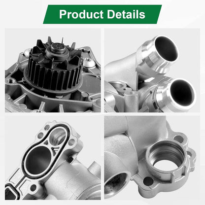 Solidspare Water Pump & Thermostat For Audi A3 A4 A5 VW CC Tiguan GTI 1.8T 2.0T 06H121026
